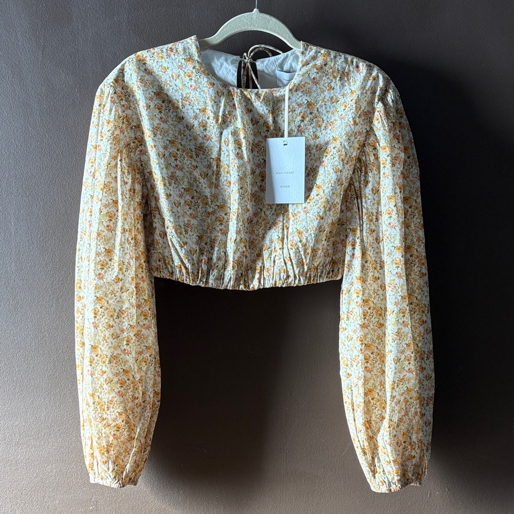 SIGNIFICANT OTHER - Asta Balloon Sleeves Shirt In Rosalie - NWT